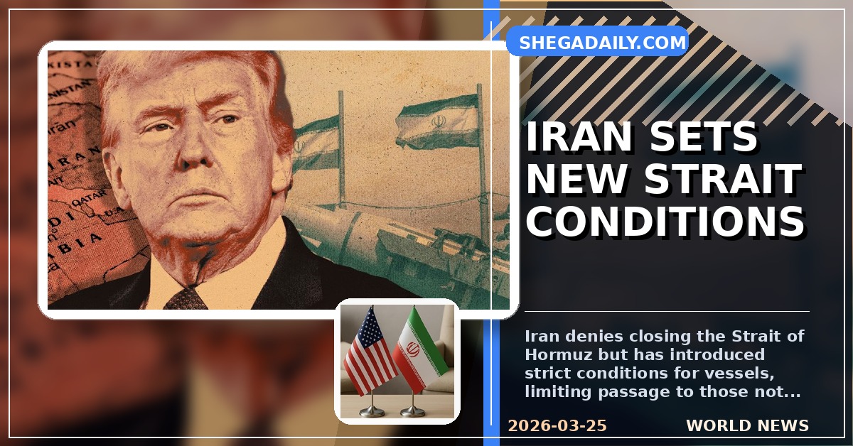 Iran Imposes Strict Conditions for Passage Through Strait of Hormuz
