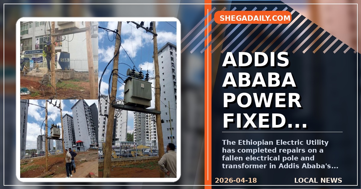 Addis Ababa Power Restored After Pole and Transformer Collapse